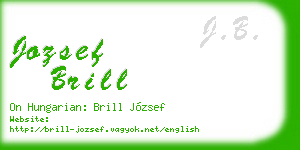 jozsef brill business card