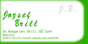 jozsef brill business card